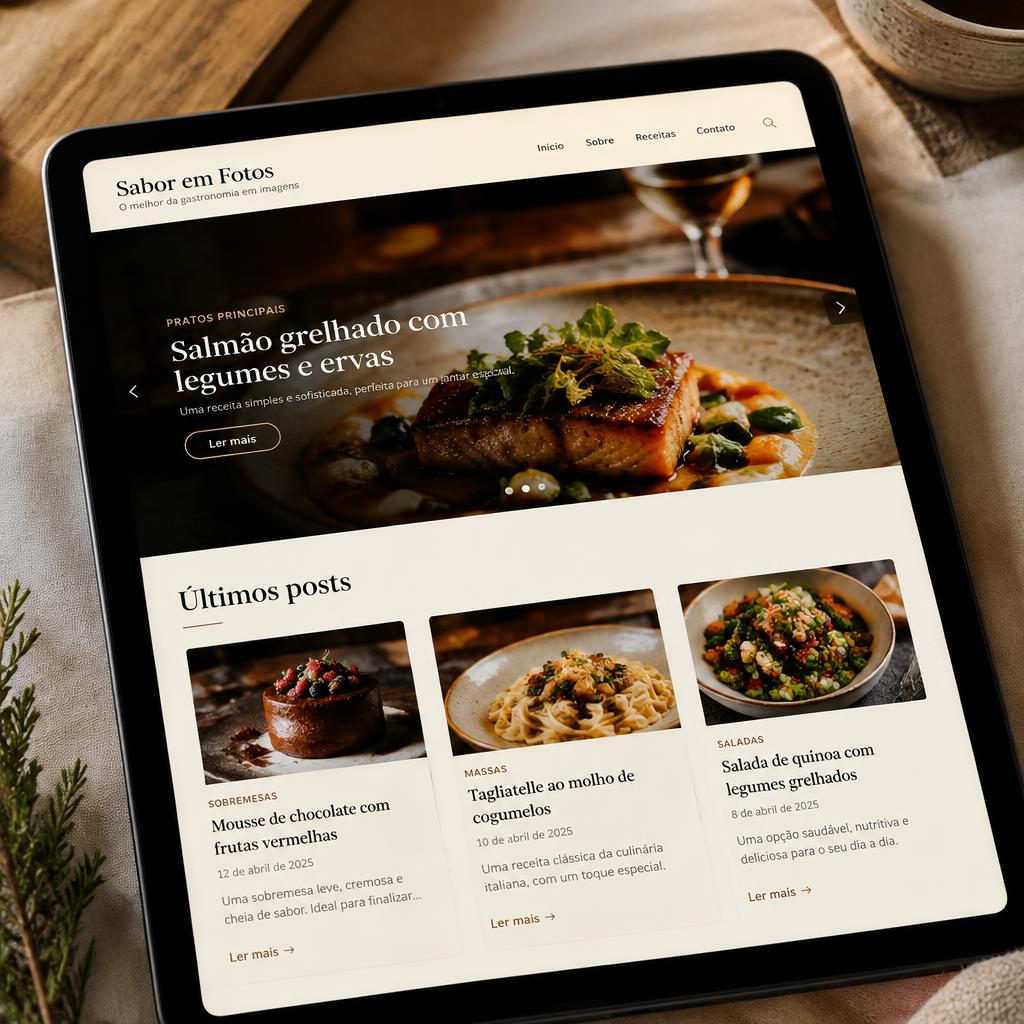 Site criado para Sabor em Fotos