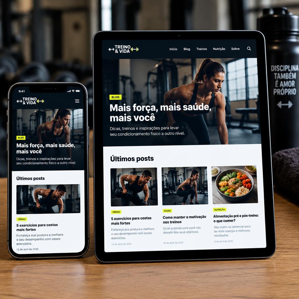 Site criado para Treino & Vida
