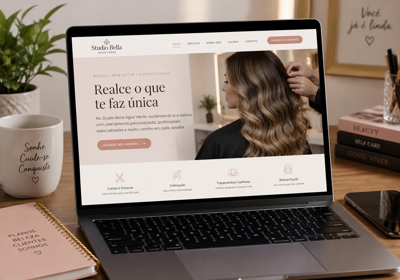 Site de Studio Bella Água Verde